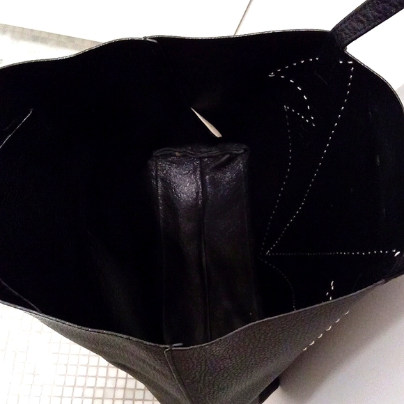 NEW! ๐HP๐Kate Spade Leather Tuxedo Tote - Picture 9 of 11